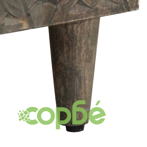 Комплект от 3 Бюфета от Масивно Мангово Дърво - Светло Сиво 60x33,5x75 cm ➤ топ цена ➤ sorbe.bg