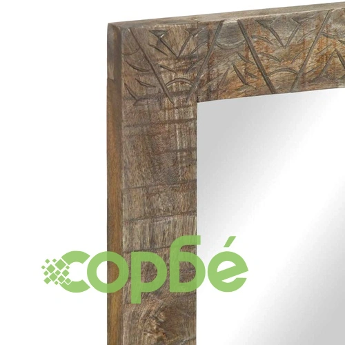 Луксозен комплект мебели за баня от 2 части от масивна мангова дървесина, черен ➤ топ цена ➤ sorbe.bg