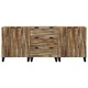 Комплект мебели за баня от мангово дърво 3 части кафяв 180x33x75 см
