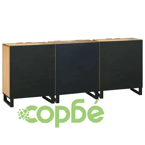 Комплект мебели за баня от мангово дърво 3 части кафяв 180x33x75 см ➤ топ цена ➤ sorbe.bg