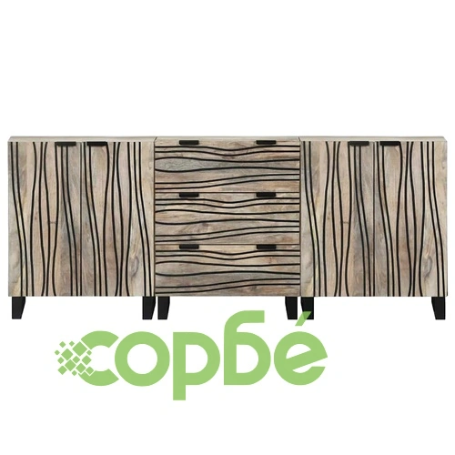 Комплект мебели за баня от дърво манго 3 части бял 180x33x75 см ➤ топ цена ➤ sorbe.bg