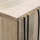 Комплект мебели за баня от дърво манго 3 части бял 180x33x75 см