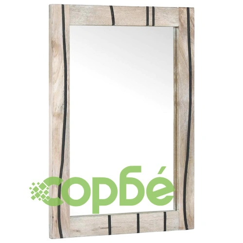 Комплект мебели за баня от мангово дърво 2 части бял 62x33x58 см ➤ топ цена ➤ sorbe.bg