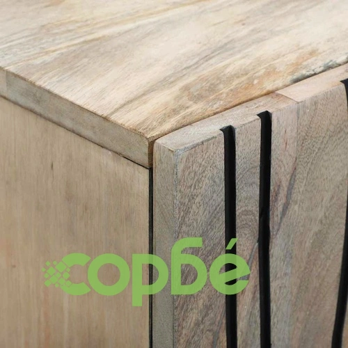 Комплект мебели за баня от мангово дърво 2 части бял 62x33x58 см ➤ топ цена ➤ sorbe.bg