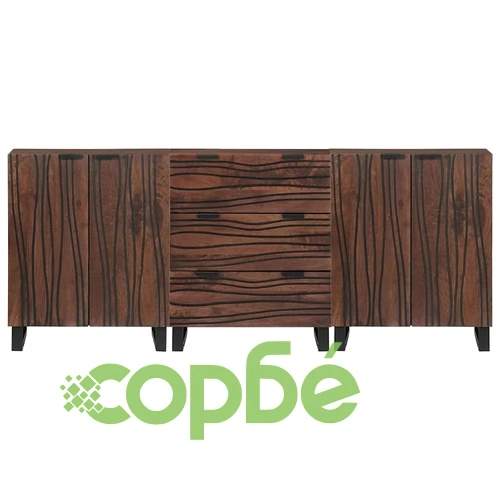 Комплект мебели за баня от масивно дърво манго 3 части кафяво 180x33x75 см ➤ топ цена ➤ sorbe.bg