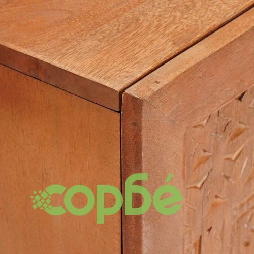 Комплект мебели за баня от масивно мангово дърво, 2 части, Кафяв, 62 x 33 x 58 см ➤ топ цена ➤ sorbe.bg