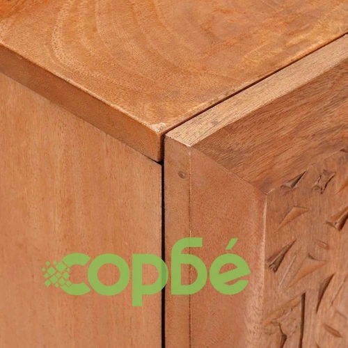 Комплект мебели за баня от масивно мангово дърво - 4 части, кафяв, 38 x 33 x 160 см ➤ топ цена ➤ sorbe.bg