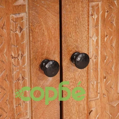 Комплект мебели за баня от масивно мангово дърво - 4 части, кафяв, 38 x 33 x 160 см ➤ топ цена ➤ sorbe.bg