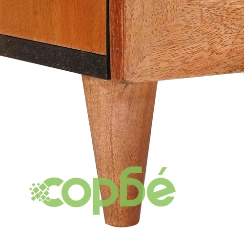 Комплект мебели за баня от масивно мангово дърво - 4 части, кафяв, 38 x 33 x 160 см ➤ топ цена ➤ sorbe.bg