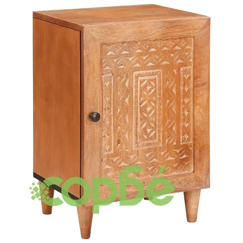 Комплект мебели за баня от масивно мангово дърво - 4 части, кафяв, 38 x 33 x 160 см ➤ топ цена ➤ sorbe.bg