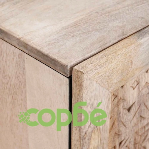 Комплект мебели за баня от масивно мангово дърво, 3 части, бял, 38 x 33 x 160 см ➤ топ цена ➤ sorbe.bg