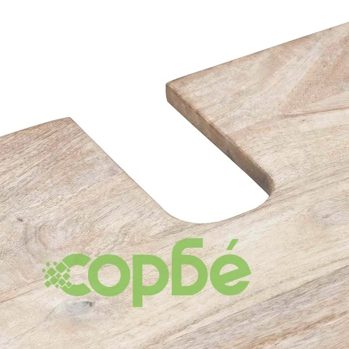 Комплект мебели за баня от масивно мангово дърво с 4 части, бяло, 38 x 33 x 160 см ➤ топ цена ➤ sorbe.bg