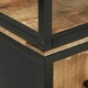Висок шкаф от манго масив 70x35x180 см с индустриален дизайн