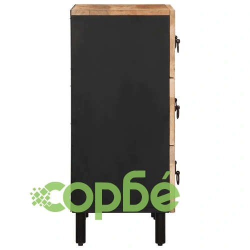 Комплект от 2 бюфета от масивно манго дърво с метална рамка 60x33x75 см ➤ топ цена ➤ sorbe.bg