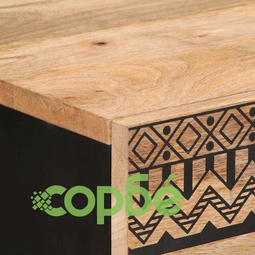 Комплект от 2 бюфета от масивно манго дърво с метална рамка 60x33x75 см ➤ топ цена ➤ sorbe.bg