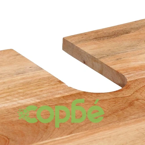 Луксозен комплект мебели за баня от масивна мангова дървесина, 2 части - шкаф с мивка и огледало ➤ топ цена ➤ sorbe.bg