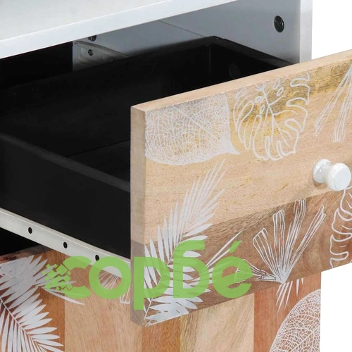 Комплект мебели за баня от 3 части от масивна мангова дървесина ➤ топ цена ➤ sorbe.bg