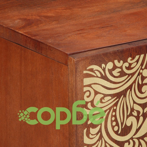 Странични шкафове 2 бр Кафяви 60x33.5x75 см от Масивно Мангово Дърво ➤ топ цена ➤ sorbe.bg