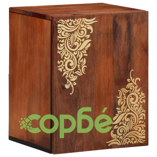 Комплект мебели за баня от 5 части от масивно мангово дърво - шкаф 62x33x58 см, огледало 50x70x3 см, странично шкафче 38x33x160 см, шкаф 38x33x58 см и стенен шкаф 38x33x48 см ➤ топ цена ➤ sorbe.bg