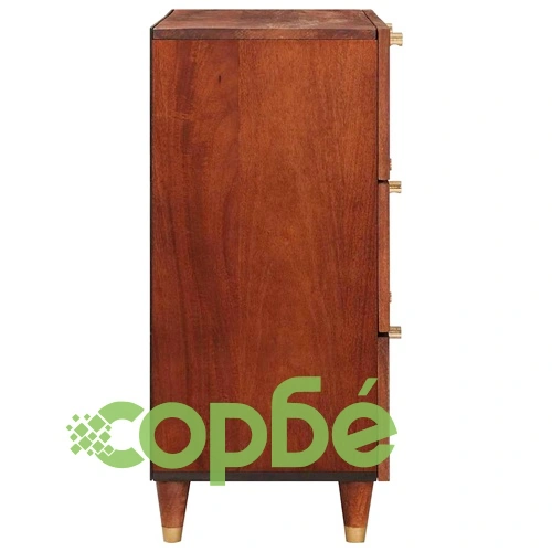 Комплект странични шкафове 2 бр. от масивно мангово дърво 60x33.5x75 см кафяво ➤ топ цена ➤ sorbe.bg