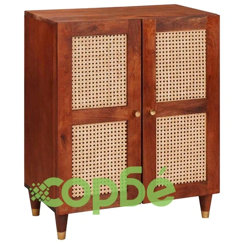 Комплект от 3 странични шкафа от масивно мангово дърво, кафяв, 180 x 33 x 75 см ➤ топ цена ➤ sorbe.bg