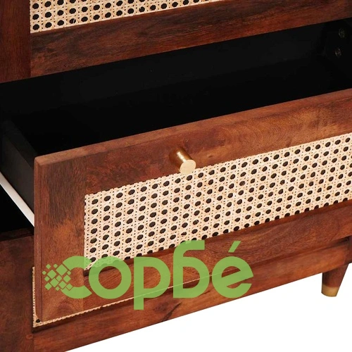 Комплект от 3 странични шкафа от масивно мангово дърво, кафяв, 180 x 33 x 75 см ➤ топ цена ➤ sorbe.bg