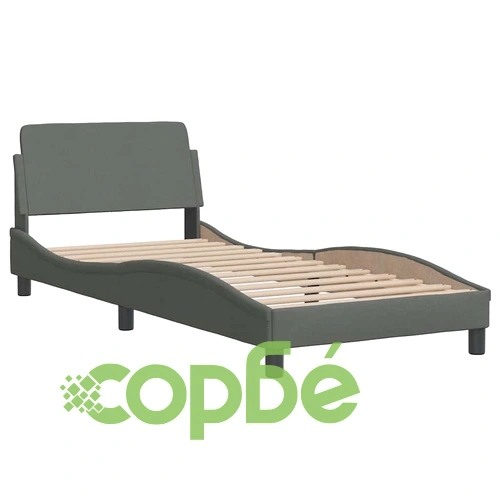 Рамка за легло от плат с LED осветление, тъмносива, 90x200 см, без матрак ➤ топ цена ➤ sorbe.bg