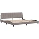 Рамка за легло Hanko без матрак, таупе, 200x200 см, плат с LED осветление
