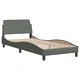 Рамка за легло с LED осветление от плат, 90x200 см, тъмносив цвят, без матрак