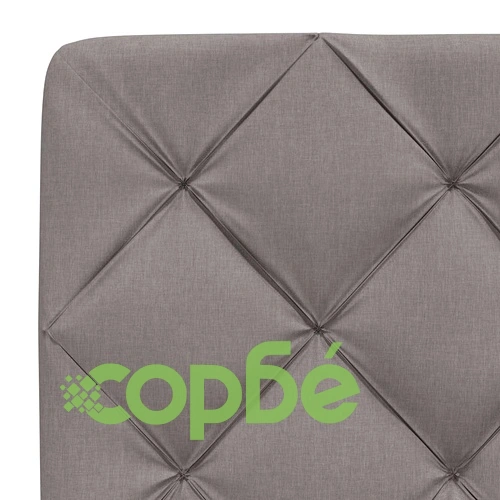 Елегантна рамка за легло с LED осветление, таупе, 90x200 см, полиестерен плат, метална конструкция ➤ топ цена ➤ sorbe.bg