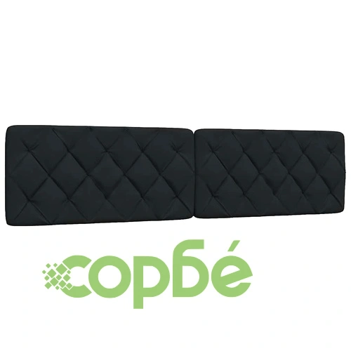 Луксозна рамка за легло с LED осветление, черна, 200x200 см, текстилна тапицерия ➤ топ цена ➤ sorbe.bg