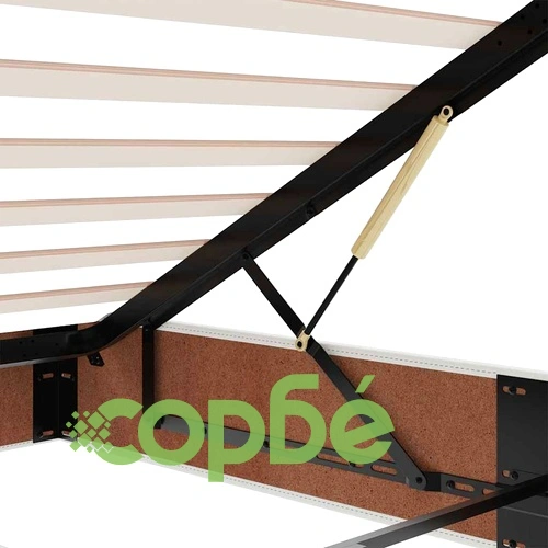 Рамка за легло с ракла от изкуствена кожа, 100x200 см, бяла ➤ топ цена ➤ sorbe.bg