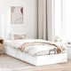 Рамка за легло с ракла от изкуствена кожа, 100x200 см, бяла