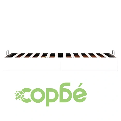 Рамка за легло с ракла от изкуствена кожа, 100x200 см, бяла ➤ топ цена ➤ sorbe.bg