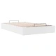 Рамка за легло с ракла 120x200 см, бяла, от изкуствена кожа, с хидравличен механизъм