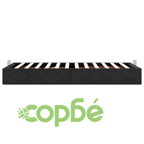 Рамка за легло с османски механизъм без матрак, черна, 90x190 см, кадифе ➤ топ цена ➤ sorbe.bg