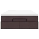 Османско легло с матрак, тъмнокафяво, 120x190 см, полиестерен плат