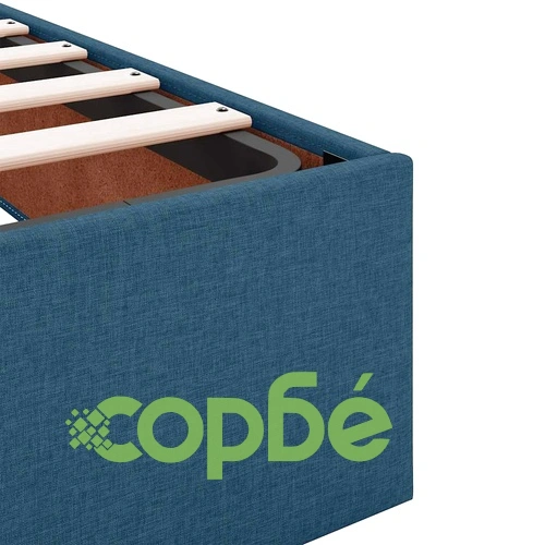 Османска легло с матрак, синьо, 140x200 см, плат ➤ топ цена ➤ sorbe.bg