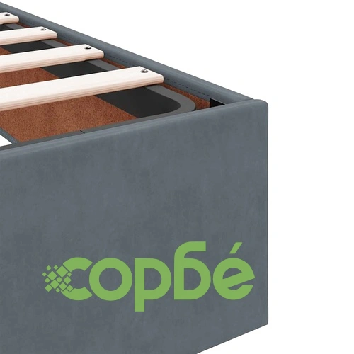 Османско легло с матрак, тъмносиво, 80x200 см, кадифе ➤ топ цена ➤ sorbe.bg