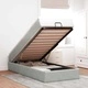 Османско легло с матрак 90x200 см, светлосиво кадифе