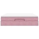 Османско легло с матрак от кадифе в розово 160x200 см
