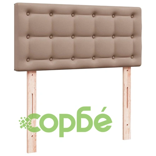 Османско легло с матрак, 90x190 см, капучино, изкуствена кожа ➤ топ цена ➤ sorbe.bg