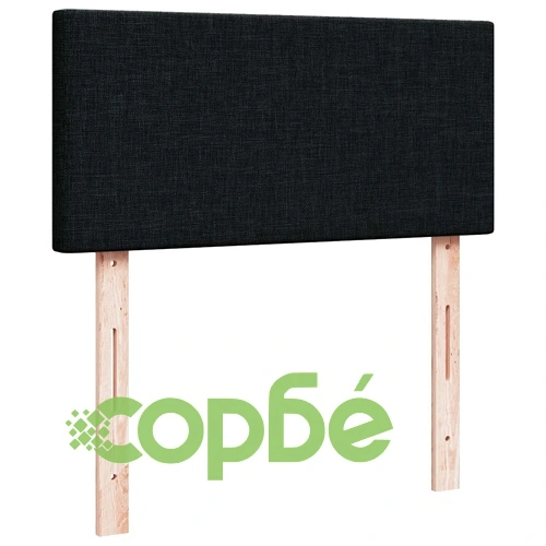 Легло тип Османка с матрак, черно, 90x190 см, полиестерен плат ➤ топ цена ➤ sorbe.bg