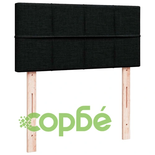 Легло тип Османка с матрак, черно, 90x190 см, текстилна тапицерия ➤ топ цена ➤ sorbe.bg