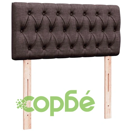 Легло тип Османска с матрак, 90x190 см, тъмнокафяв плат и място за съхранение ➤ топ цена ➤ sorbe.bg