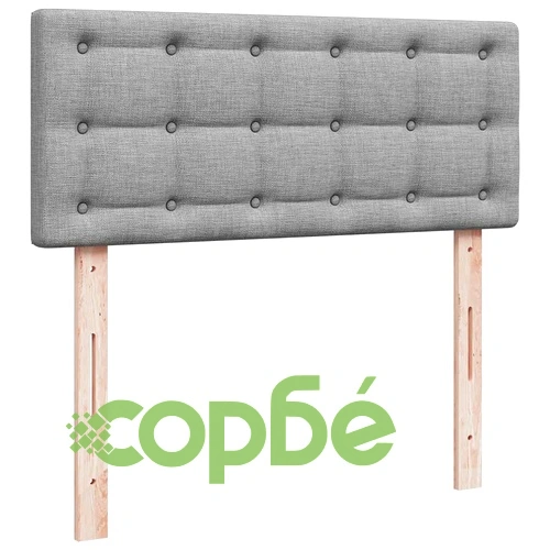 Османско легло с матрак и място за съхранение, 120x200 см, светлосив плат ➤ топ цена ➤ sorbe.bg