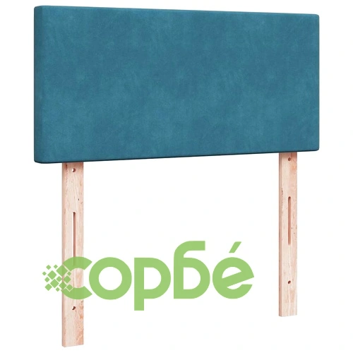 Османско легло с матрак, тъмносиньо, 80x200 см, кадифе ➤ топ цена ➤ sorbe.bg