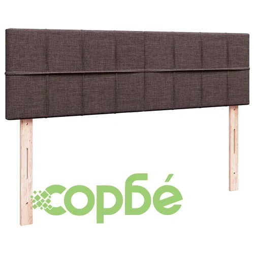 Луксозно османско легло с матраци, тъмнокафяво, 160x200 см, полиестерен плат ➤ топ цена ➤ sorbe.bg