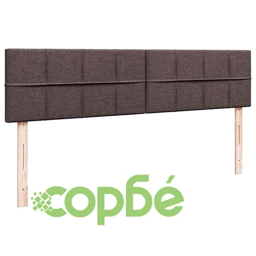 Османско легло с матраци, тъмнокафяво, 180x200 см, плат ➤ топ цена ➤ sorbe.bg