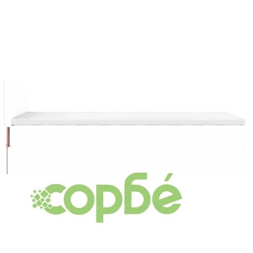 Легло тип османка с матраци и LED осветление, 100x200 см, бяла изкуствена кожа ➤ топ цена ➤ sorbe.bg